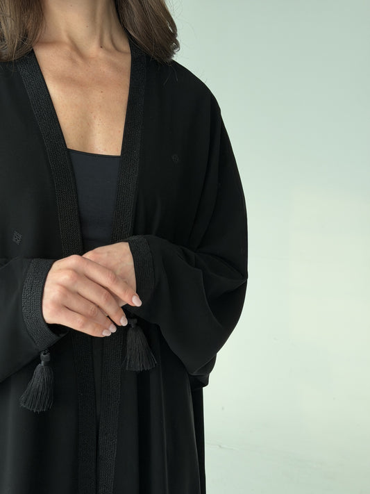 Black Embroidered Abaya