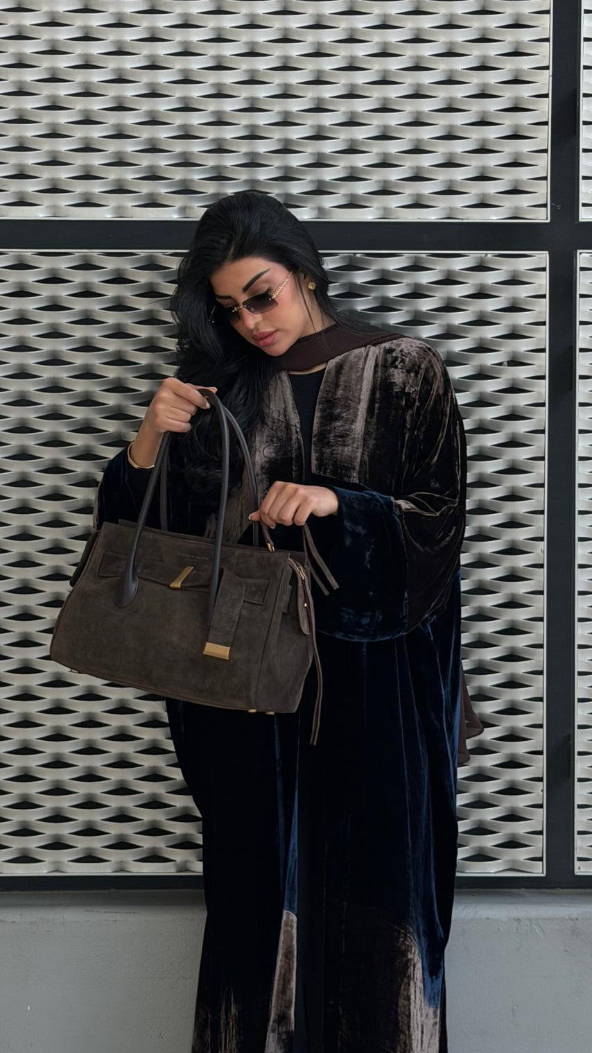 ombré velvet brown.