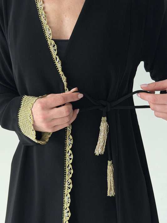Gold Line Abaya