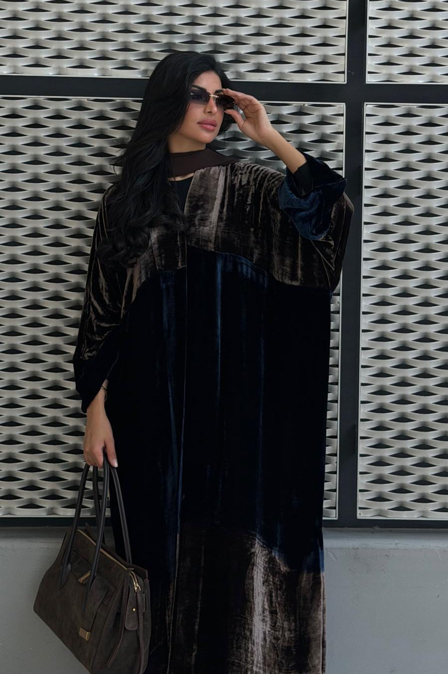 ombré velvet brown.