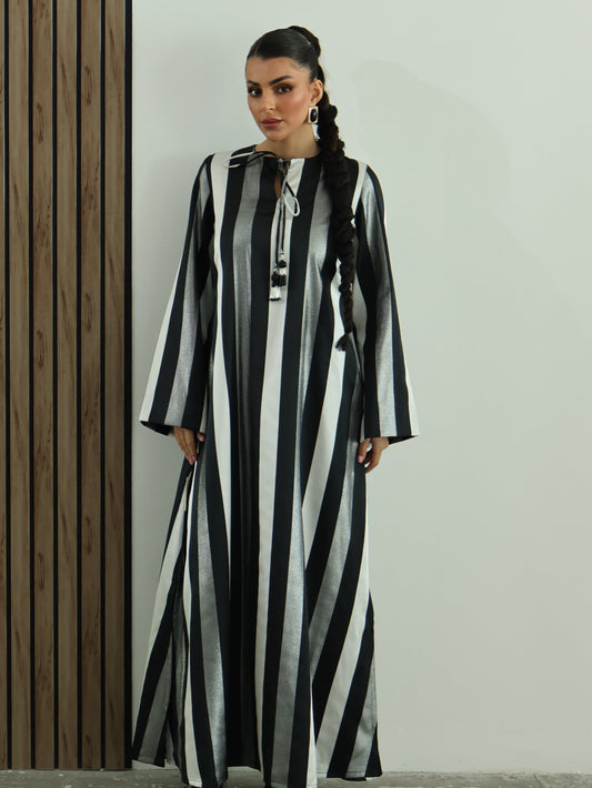 Keke Silver Stripes Jalabiya