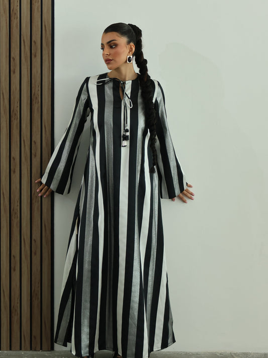Keke Silver Stripes Jalabiya